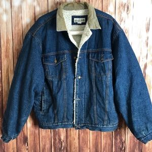 Vintage Bugle Boy Denim and Sherpa Jacket Sz XL